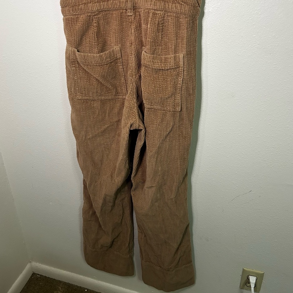 Aerie tan corderoy flare overall pants - Picture 9 of 11